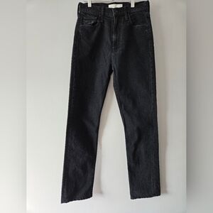 MOTHER SUPERIOR Faded Black HighWaisted Rider Skimp Ankle Jeans. Size 27
